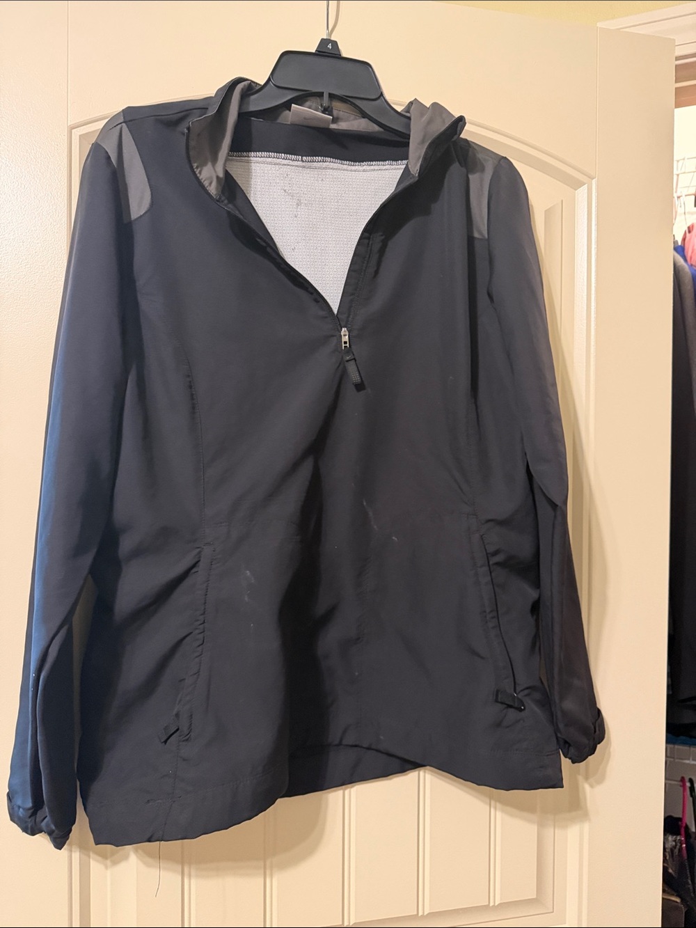 Nike Black and Gray Hooded Utility Jacket
